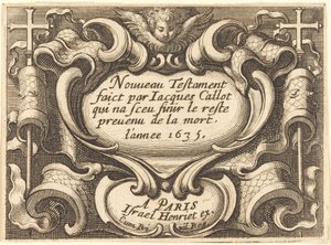 Frontispice till Callots "The New Testament" av Abraham Bosse