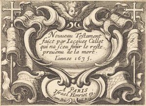 Frontispice till Callots "The New Testament" av Abraham Bosse
