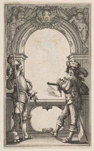 Frontispice till The French Guards, 1632. av Abraham Bosse