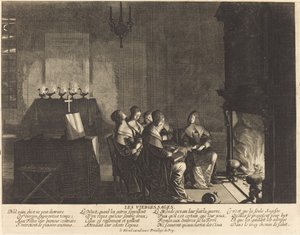 De kloka jungfrurna, inget fåfängt föremål... av Abraham Bosse