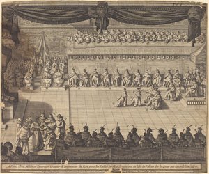Möte i kapellet i Fontainebleau av Abraham Bosse