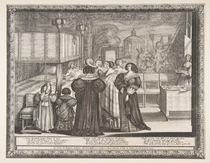 Återkomst från dopet, 1633. av Abraham Bosse