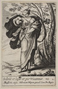 Måttlighet, 1636. av Abraham Bosse