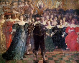 Court Ball (väggmålning) (detalj) av Abraham Bosse