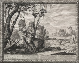 The Prodigal Son: The Prodigal Ting the Pigs av Abraham Bosse
