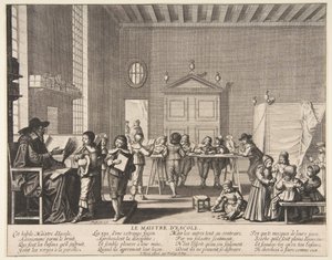 Skolmästaren, ca. 1635-38. av Abraham Bosse
