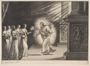 De kloka jungfrurna inför Kristus av Abraham Bosse