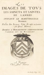 Titelsida för Callots "The Calendar of Saints" av Abraham Bosse