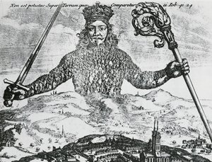 Titelsidan för "Leviathan, eller The Matter, Forme, & Power of a Common-Wealth Ecclesiasticall and Civill" av Thomas Hobbes