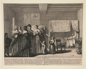 Visiter les Malades, från Seven Works of Mercy av Abraham Bosse