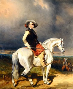 Cavalier on a White Horse (olja på duk) av Abraham Cooper