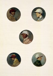 Studies of Jockeys (olja på duk) av Abraham Cooper