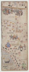 Katalansk atlas, blad 10 av Abraham Cresques