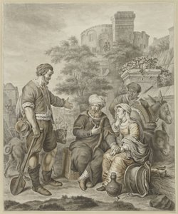 Leviten och hans bihustru i Gibea av Abraham Delfos