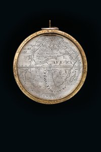 Två exceptionella jordklot och himmelska jordklot, med stöd av Hercules och Atlas, Augsburg, 1697-99