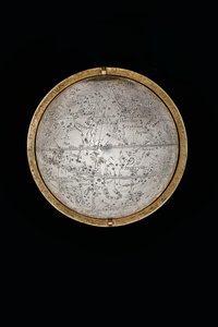 Två exceptionella jord- och himlaklot, med stöd av Hercules och Atlas, Augsburg av Abraham Drentwett