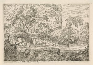 Arkadiskt landskap med triumfbåge Classic Landscapes (serietitel)