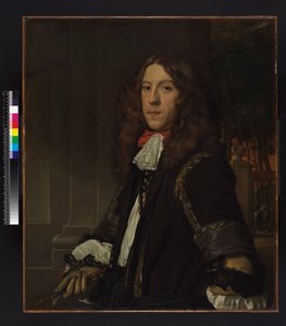 Porträtt av en man av Abraham Lamberts Jacobsz van den Tempel