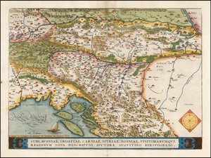 1574 års karta över västra Balkan av Abraham Ortelius av Abraham Ortelius