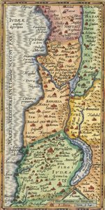 1624 års detaljkarta över det heliga landet av Abraham Ortelius av Abraham Ortelius