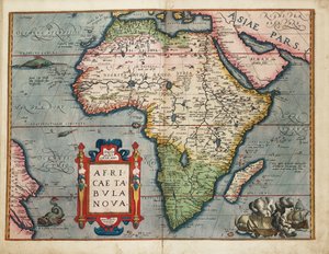 En ny karta över Afrika av Abraham Ortelius