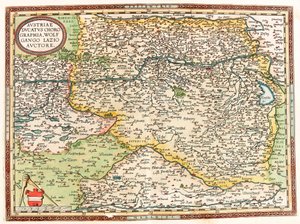 Österrike Ducatus Chorographia Wolfgango Lazio Auctore Karta över Österrike Ducatus Chorographia Wolfgango Lazio Auctore Österrike Ducatus Chorographia Wolfgango Lazio Auctore av Abraham Ortelius