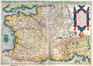 Frankrike av Abraham Ortelius