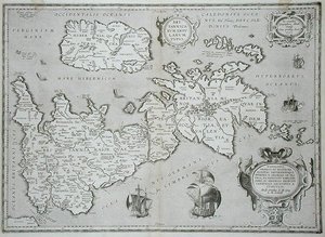 Karta över Storbritannien och Irland av Abraham Ortelius