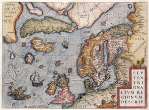 Karta över Europa av Ortelius av Abraham Ortelius