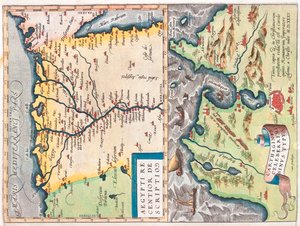 Nordöstra Egypten, Tunis, Egypten, Tunisien av Abraham Ortelius
