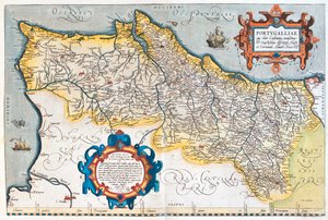 Portugal av Abraham Ortelius