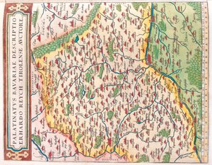 Land: Bayern, Tyskland av Abraham Ortelius