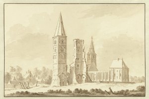 Egmond Abbey av Abraham Rademaker