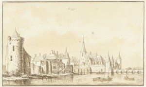 Utsikt över staden Gennep av Abraham Rademaker