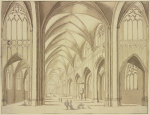 Interiör av Sankt Mariakyrkan i Utrecht av Abraham Rademaker
