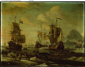 Den holländska valfångstflottan av Abraham Storck