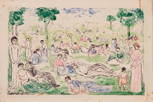 Park med figurer, 1908.