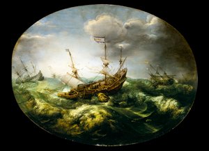 Jonah och valen, tidigt till mitten av 1600-talet (olja på pannå)