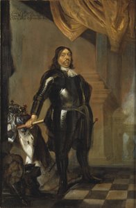 Charles X Gustave, roi de Suede - Porträtt av kung Karl X Gustav av Sverige (1622-1660), av Wuchters, Abraham (1610-1682). Olja på koppar, mitten av 1600-talet.. Mått: 35x23 cm. Nationalmuseum Stockholm