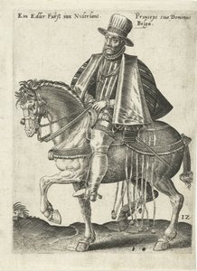 holländsk prins till häst av Abraham de Bruyn (attributed to)