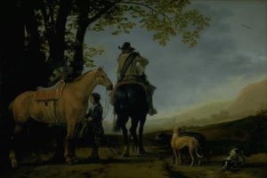 Två ryttare i ett landskap