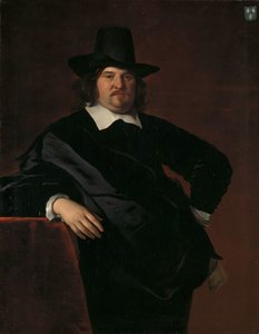 Abraham de Visscher (1605-67). Köpman i Amsterdam och direktör för Holländska Västindiska kompaniet av Abraham van den Tempel (attributed to)