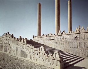 Utsikt över den östra trappan i Apadana (publiksalen) c.515 f.Kr