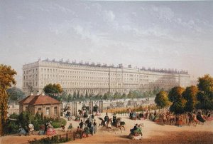 Hyde Park Gardens, ca 1862 (lito i färg)