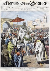 Abdelaziz (Al-Hassan Muhammed Al-Hasani Al-Alawi) Länken i Marocko utvisades i oktober 1907 (Marrakech) av Achille Beltrame