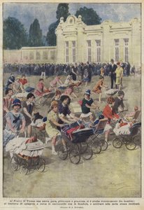 Har en ny, pittoresk och nådig tävling nyligen ägt rum bland barn på Prater i Wien? av Achille Beltrame