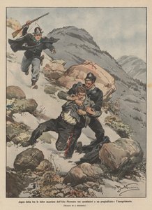 En bitter kamp mellan bergsklipporna i övre Piemonte mellan carabinieri och en straffånge, jakten