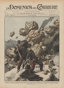 Carabinieri i tjänst i Castelmagno (Cuneo) överraskad av fallet på toppen av ett berg?