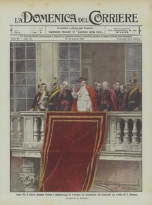 Hur tar Pius X emot pilgrimsfärderna till Vatikanen under sommaren, välsignelsen från balkongen in?