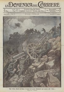 Efter den sista offensiven på Karst, återhämtningen av kanoner som övergavs av österrikarna i sänkhålen av Achille Beltrame